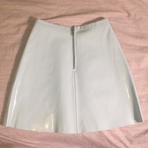 American apparel PVC skirt XS light blue